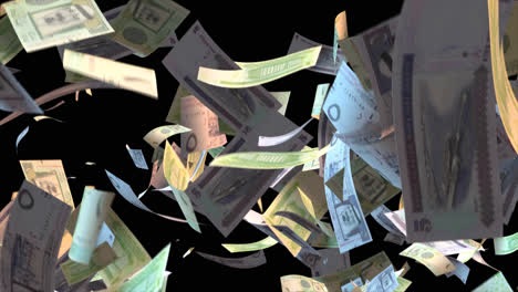 dinero que cae