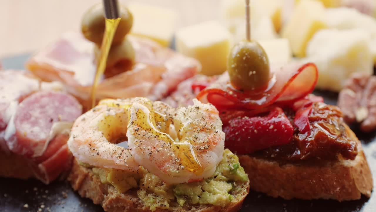 Delicious Tapas Platter with Assorted Flavors