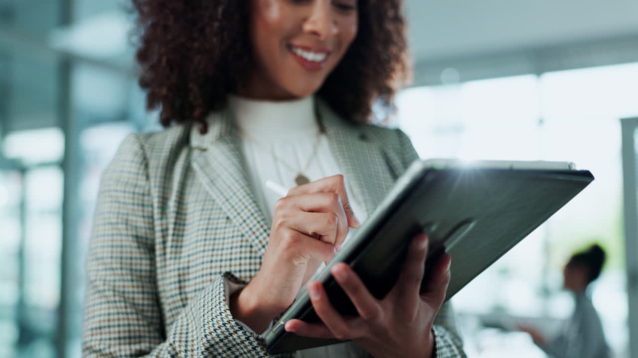 Professional woman using tablet