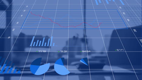 Animation-Der-Statistischen-Datenverarbeitung-Vor-Leerem-Büro