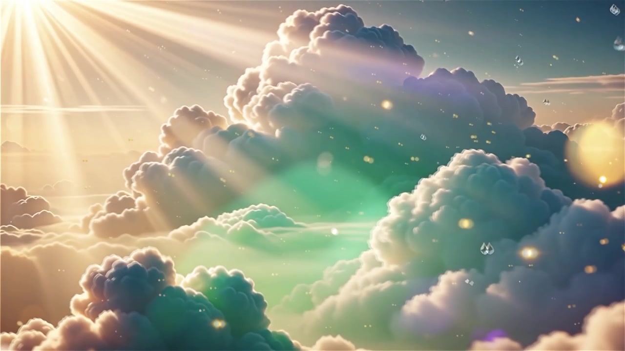 Christian Heavenly Light Worship Background