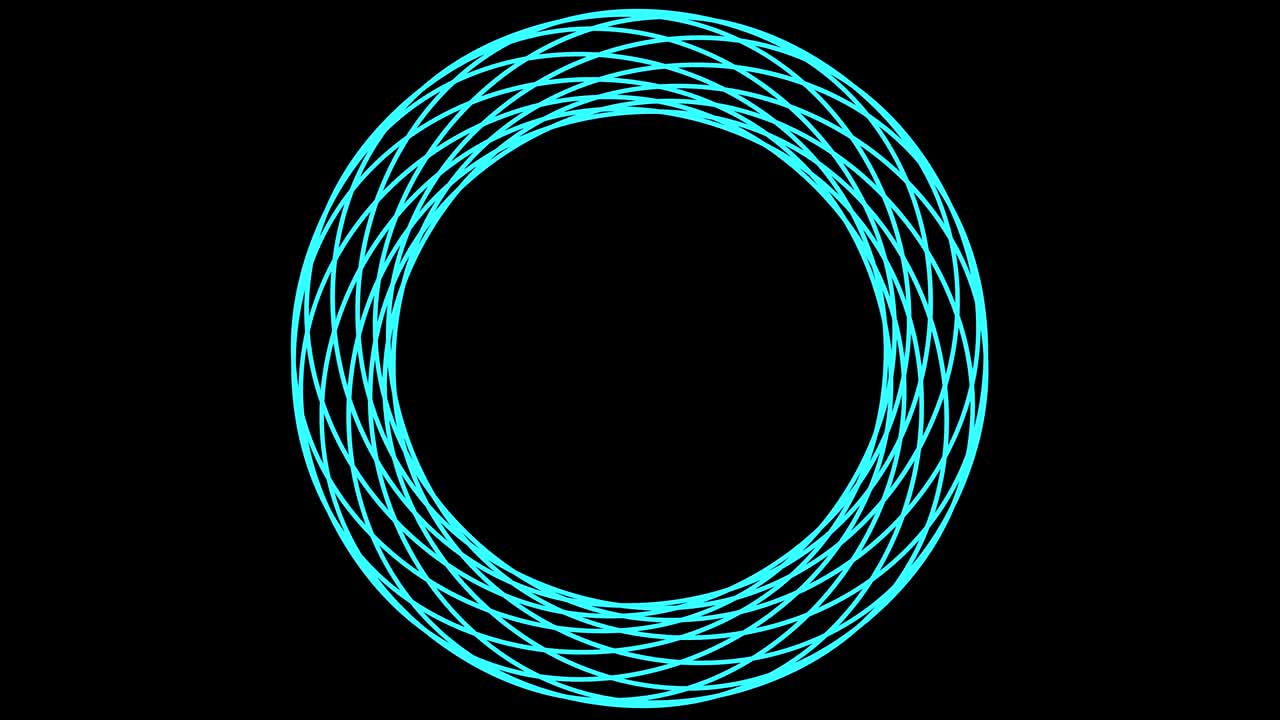 diseño gráfico que gira en el centro y aumenta el tamaño, para cubrir todo el fondo y desaparecer.