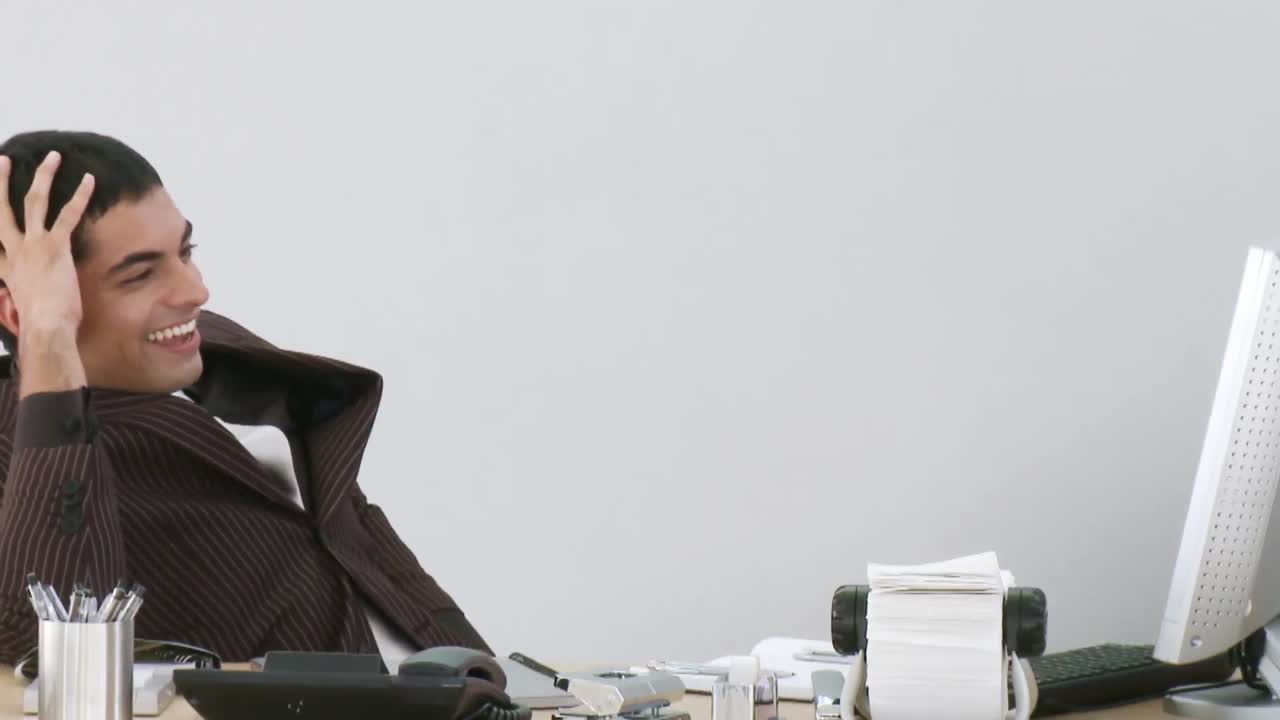 Businessman amused about his Business results