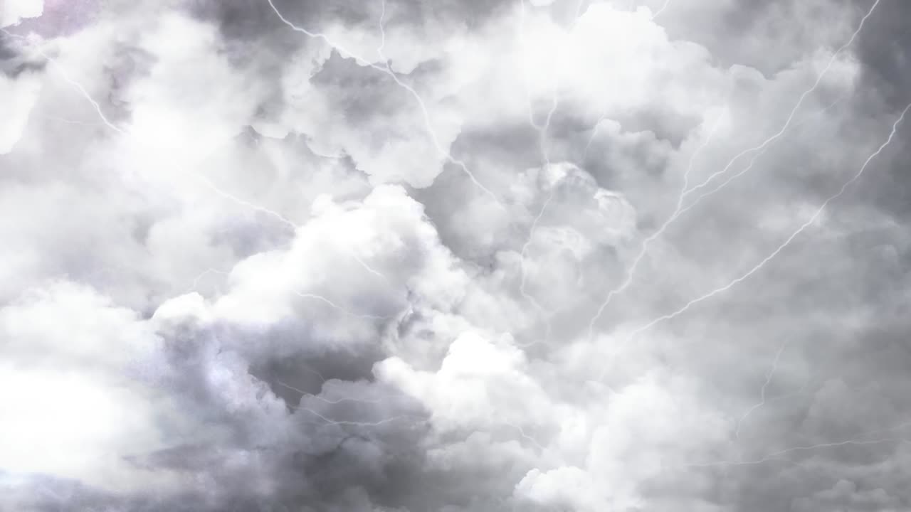 tormenta de relámpagos azules y nubes ominosas - animación de fondo de movimiento de bucle sin fisuras de 4k