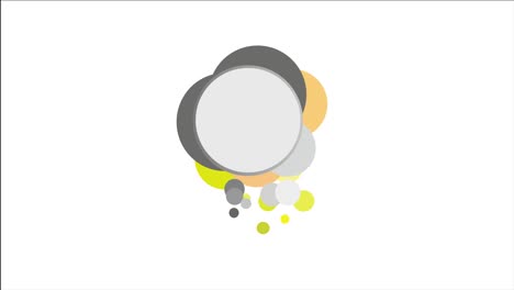 fondo de texto de burbujas coloridas modernas. 4k animado