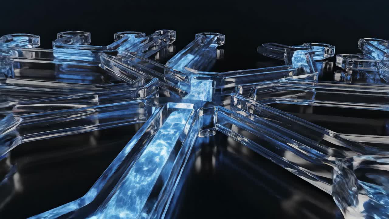 Abstract Water Ice Crystal Design