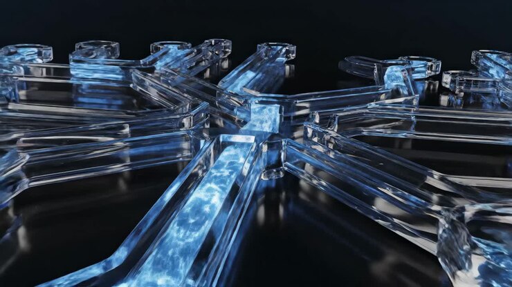 Abstract Water Ice Crystal Design