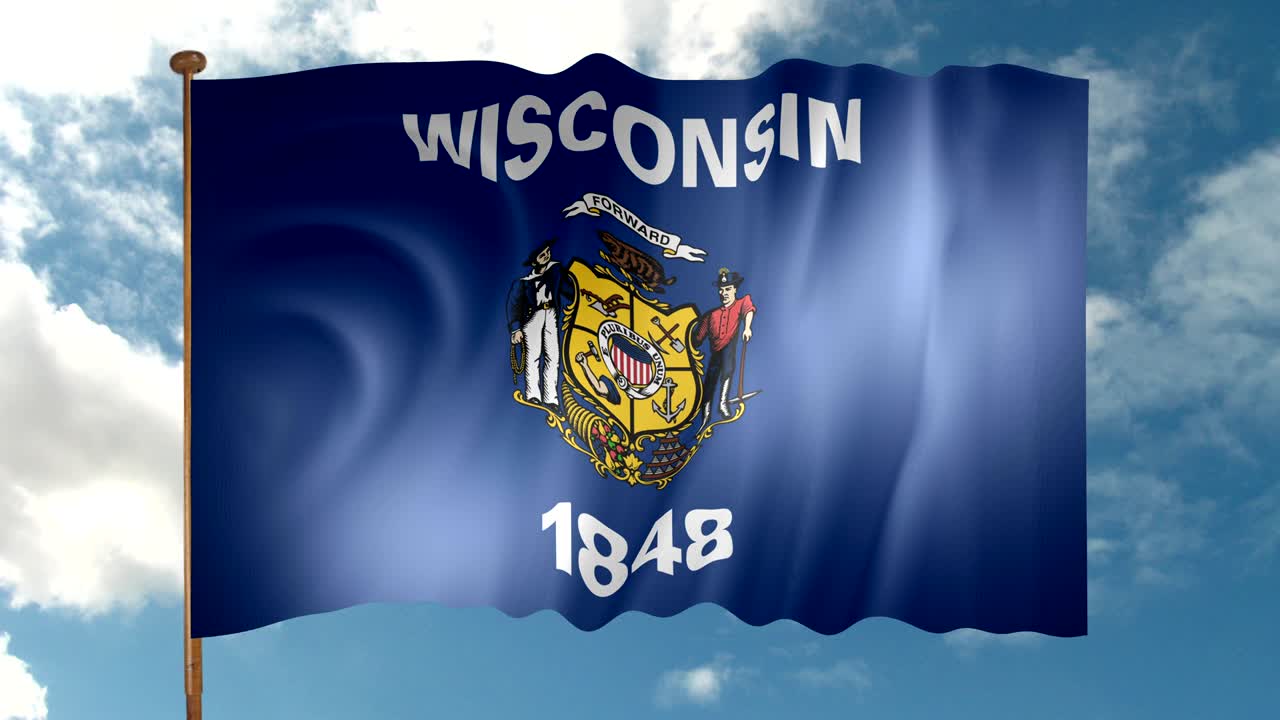 bandera del estado de wisconsin