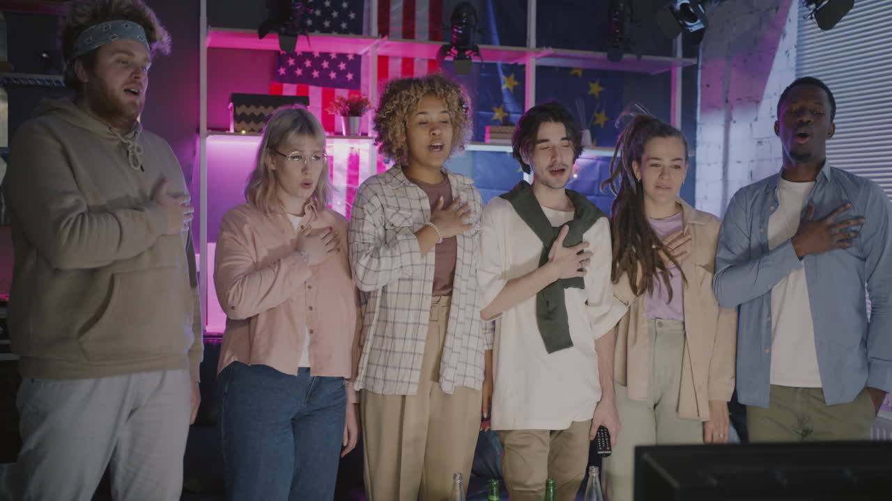 Friends Singing Together