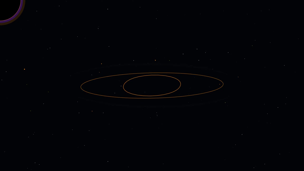 Abstract Animation of Rotating Orbital Rings in Deep Space