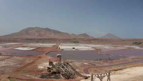 salt pits, sal island, cape verde, atlantic ocean, africa