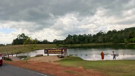 visitors enjoy nature at khao yai lake