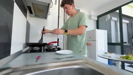 couple cooking in a kitchen