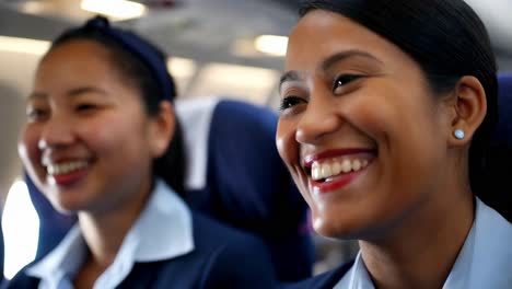 happy flight attendants