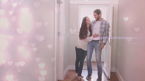 digital composite of couple moving in together