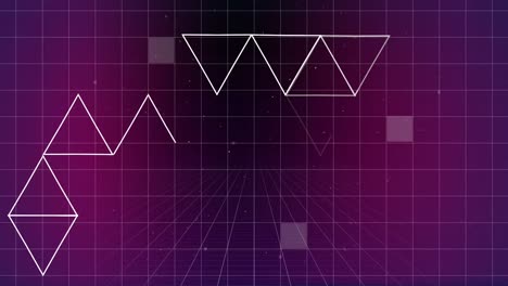 Lots-of-triangle-forming-others-forms-on-purple-grid-background