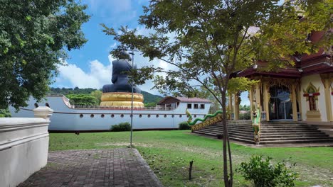 buddhist temple black monk lake wat bophut koh samui thailand culture heritage