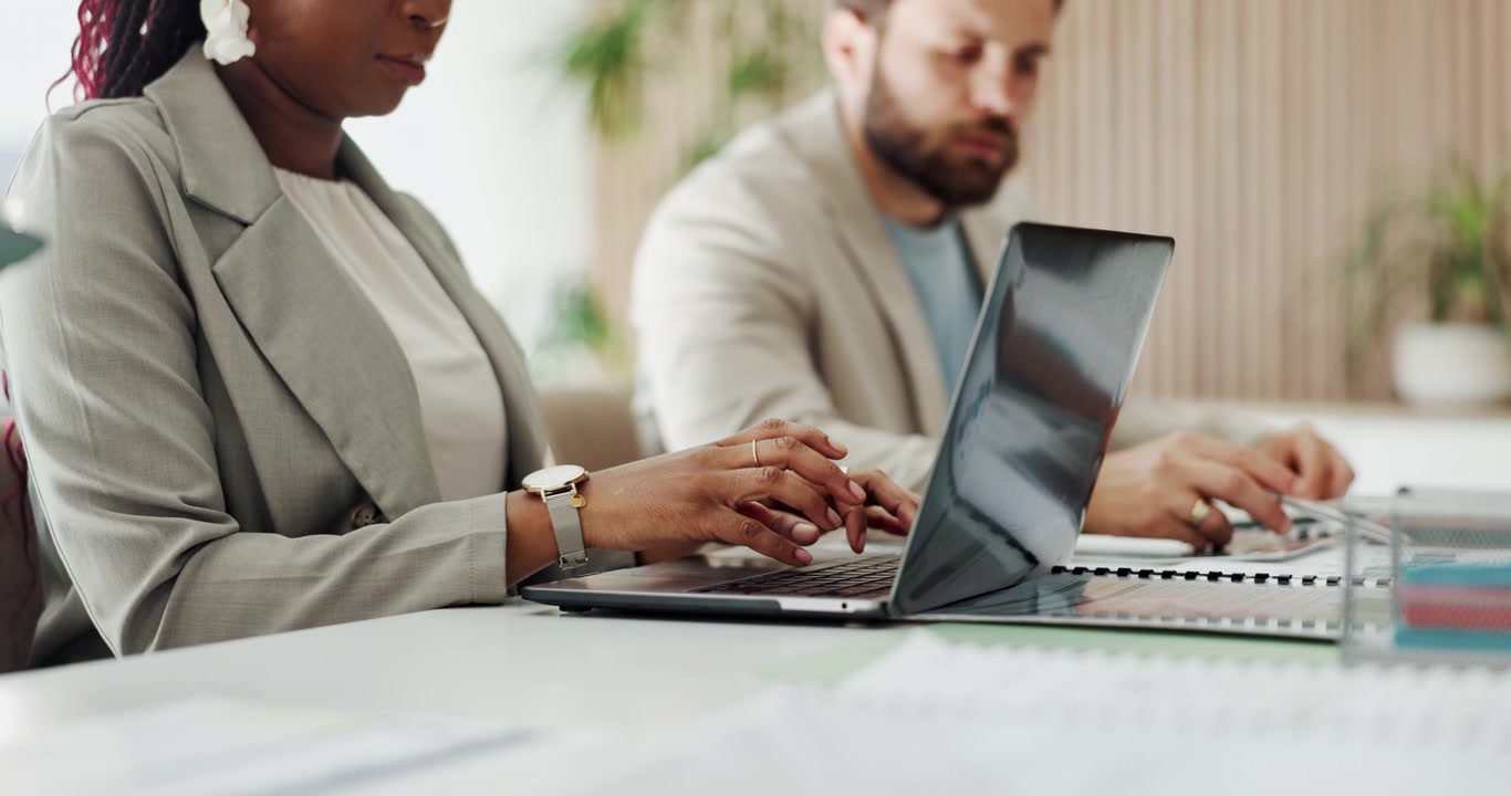 Professional Business People Working Together in Modern Office