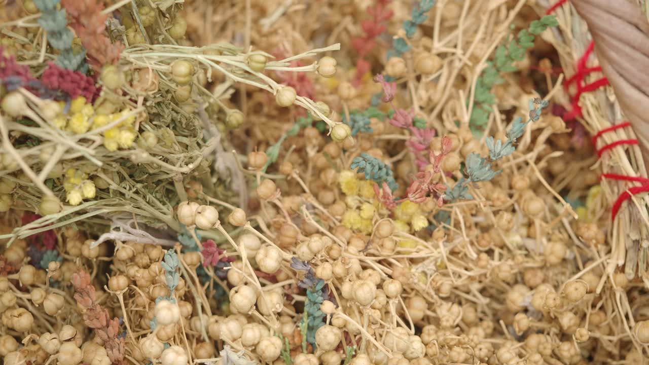Dried Flowers in a Basket