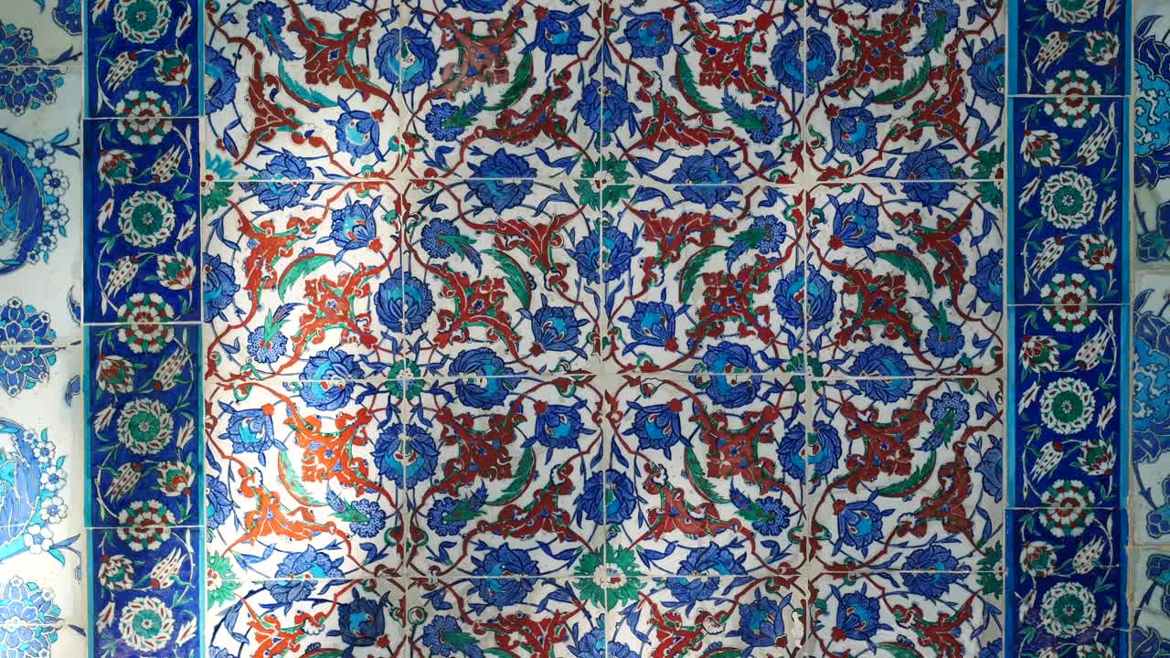 Turkish Tiles with intricate floral patterns