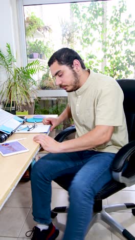 stressed businessman having neck pain.