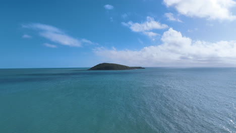 aerial approaches the unpopulated coastal isle of green island off shoal point