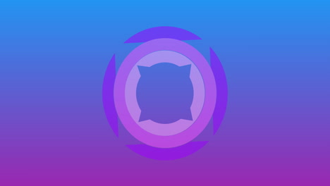 animación de formas en movimiento sobre fondo azul