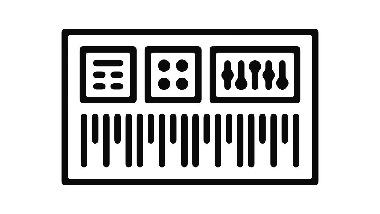 gráfico de movimiento de línea de piano