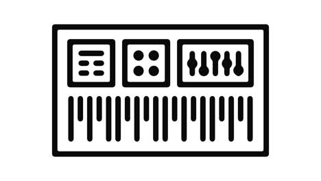gráfico de movimiento de línea de piano