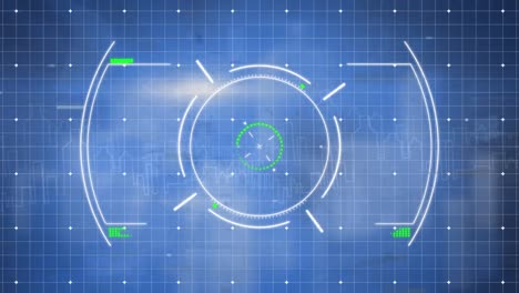animation of scope scanning and data processing over grid