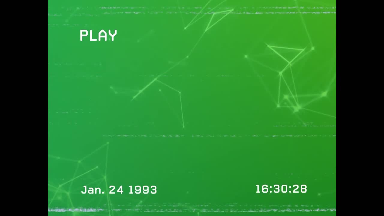 Animation of interference over network of connections on green background