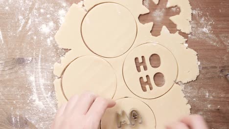 baking christmas sugar cookies for santa.