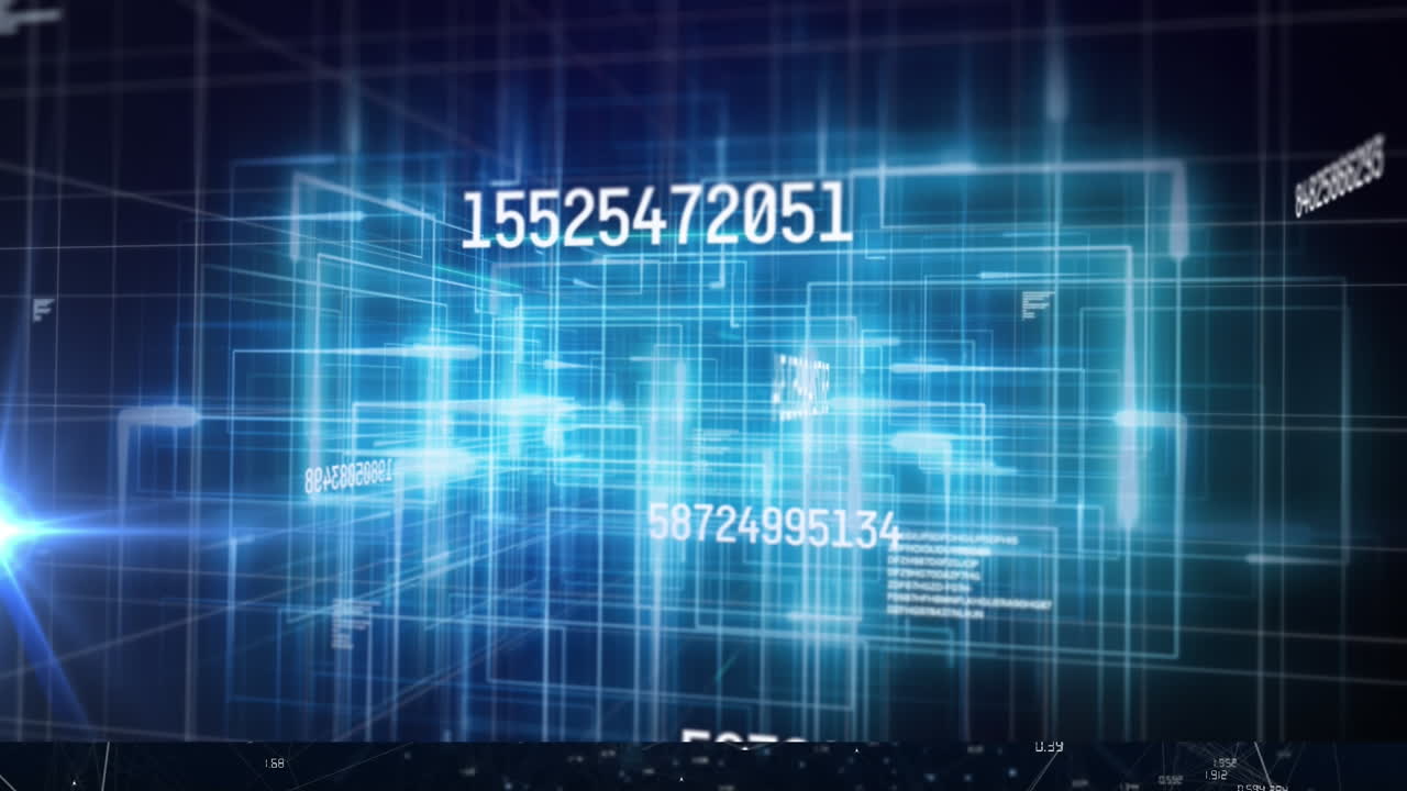 디지털 네트워크를 통한 숫자 애니메이션과 데이터 처리