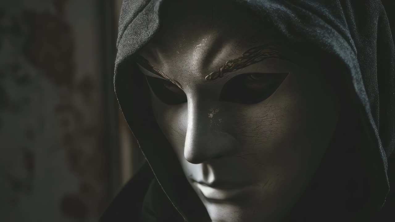 Mysterious Figure in a Mask