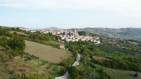 Aerial-shot-oh-Pietracupa-town-in-Molise-region-during-autumn