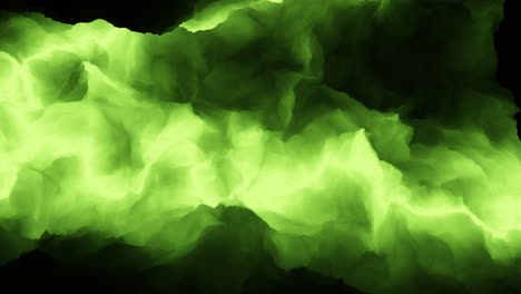 twisted green fire and smoke on black gradient