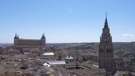 aerial view of the city of toldeo in summer