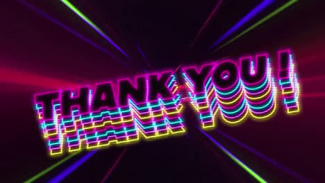 Animation-of-thank-you-text-on-multi-coloured-background