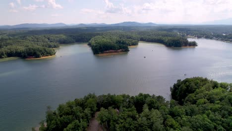 aerial-pullout-lake-james-nc,-north-carolina