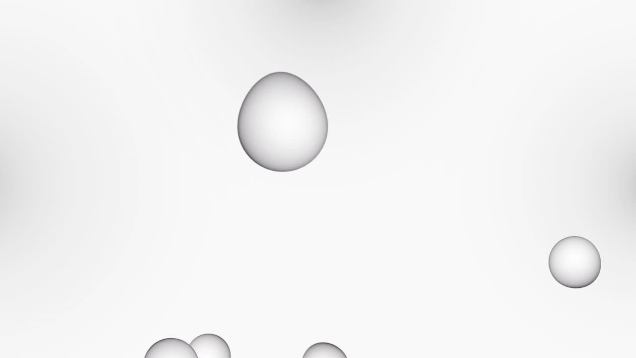 Falling Eggs on Green Screen