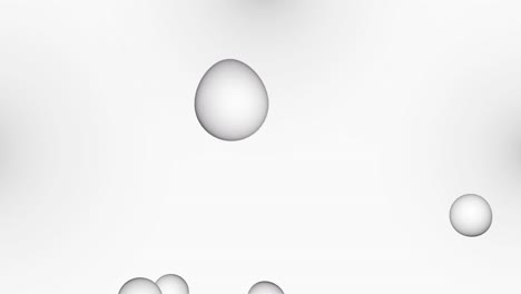 falling eggs on green screen