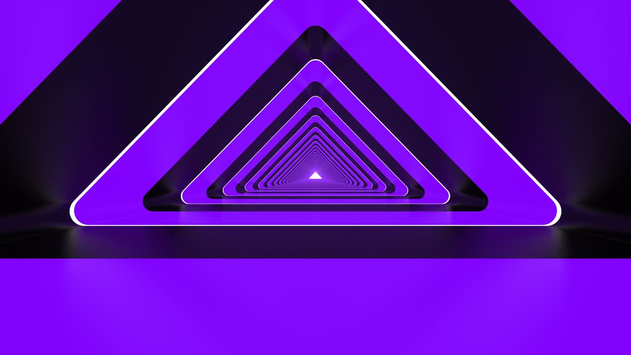 túnel de fondo futurista con bucle triangular