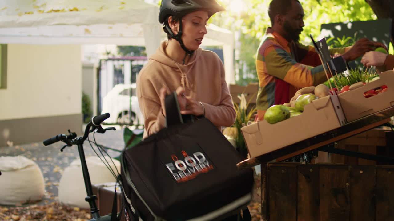 Customers at the farmers market