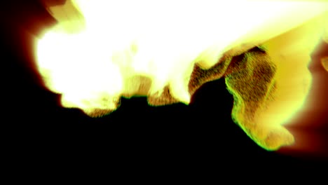 salpicaduras de partículas sobre un fondo negro, 3d, en bucle