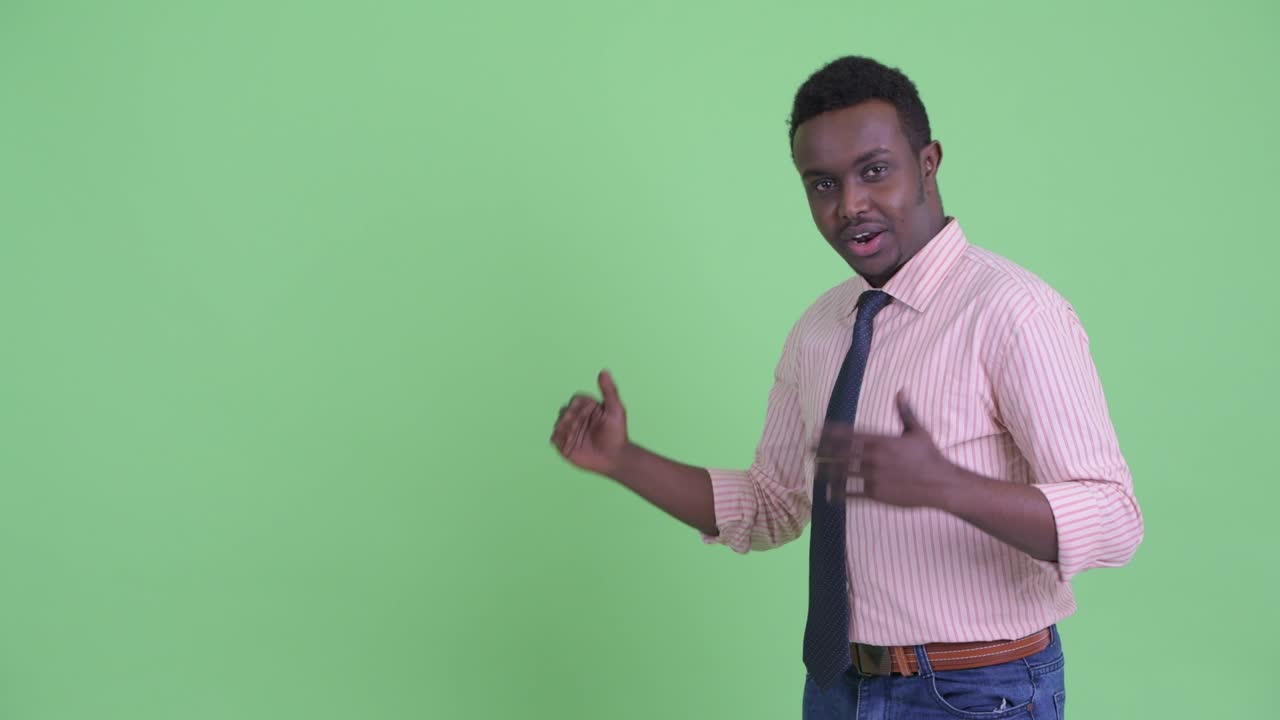 Young African businessman with Afro hair