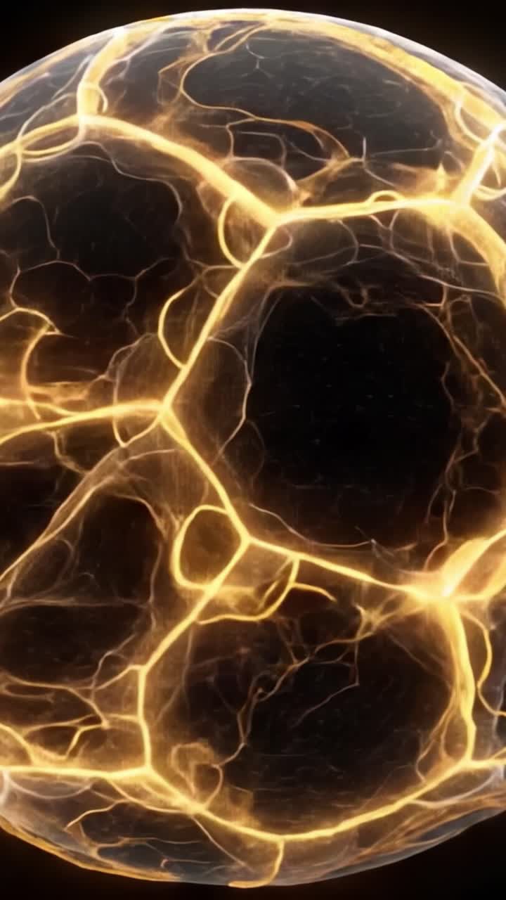 Un viaggio visivo mozzafiato attraverso una sfera elettrizzante, che mostra intricati schemi di luce ed energia in una visualizzazione dinamica di percorsi splendidamente intrecciati.