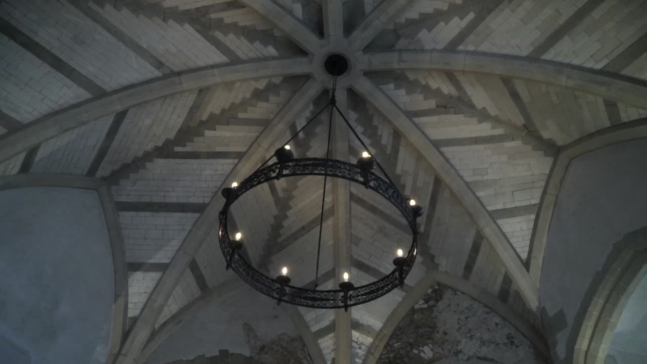 Gothic Ceiling with Chandelier