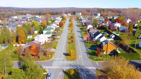 autumn view of a residential street