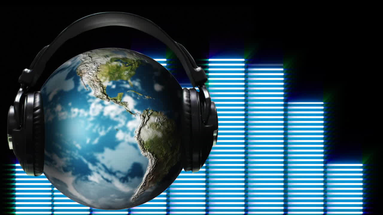 animación conceptual de la música del mundo