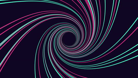 vibrant spiraling vortex of pink, blue, and green lines